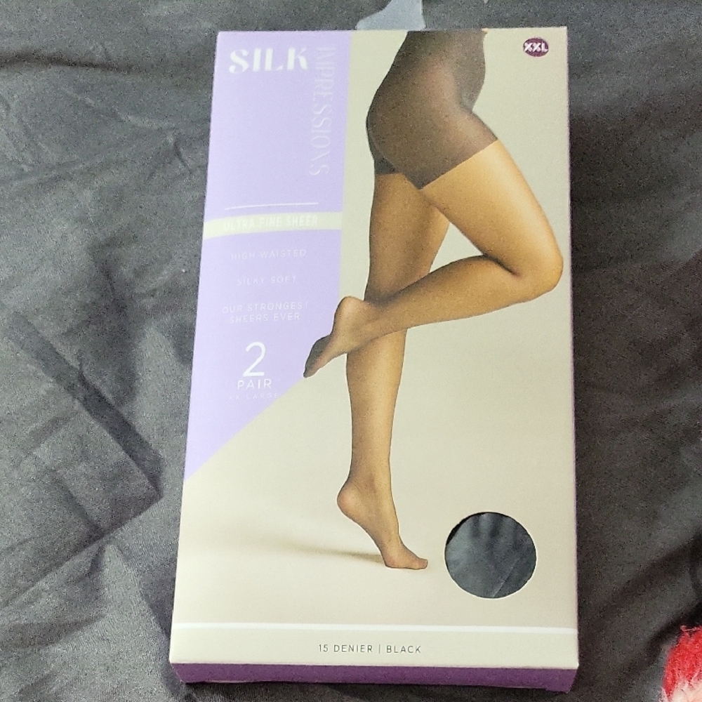 Xxl Silk Impressions Fine Sheer Pantyhose for Women